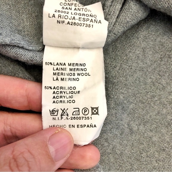 Springfield Marino Wool Oversized Minimalist Gray Turtleneck Jumper Sweater. XXL - Picture 5 of 14